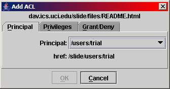 Add ACE Principal Tab